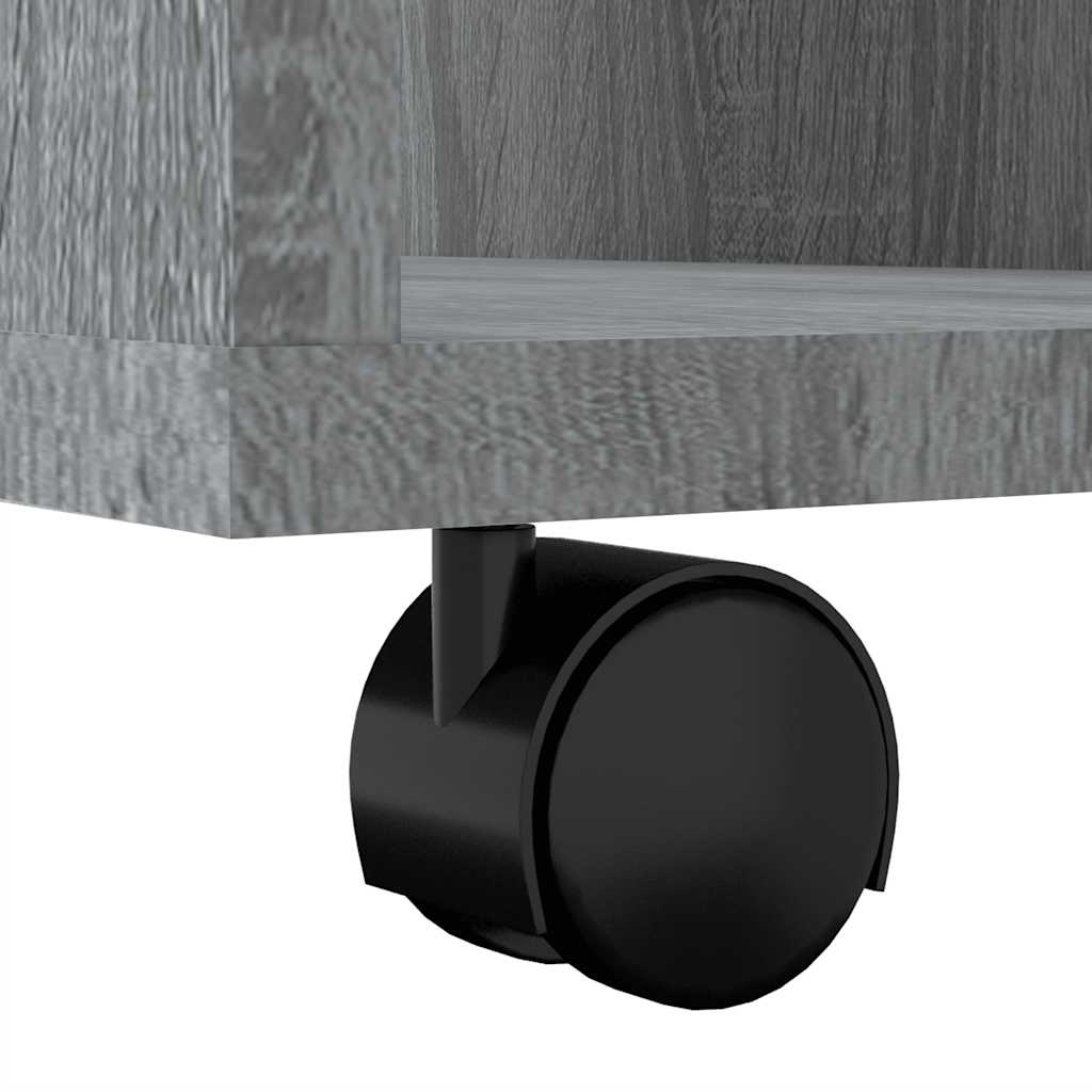 Rolling Cabinet Grey Sonoma 60x53x72 cm Engineered Wood