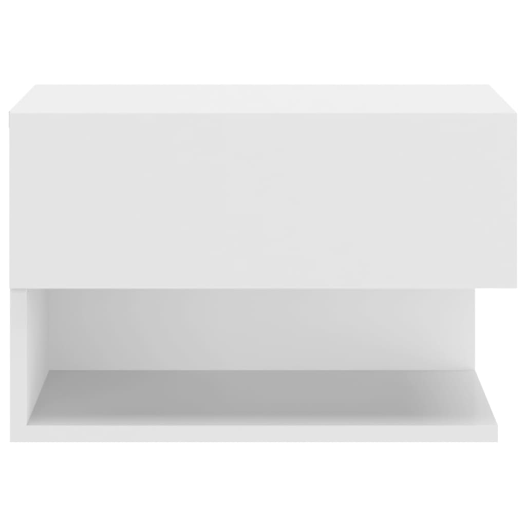 810953 vidaXL Wall-mounted Bedside Cabinet White