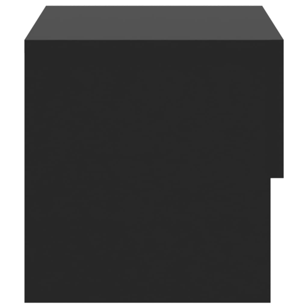 810955 vidaXL Wall-mounted Bedside Cabinet Black
