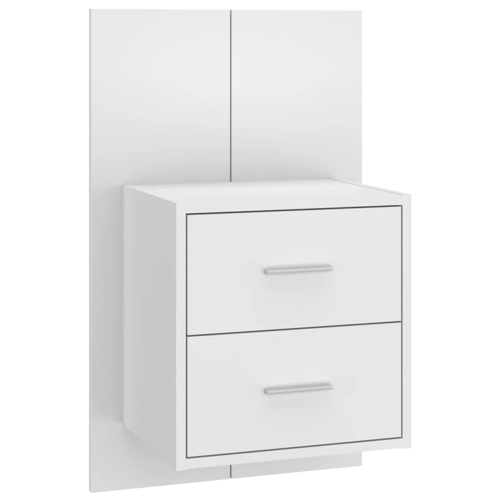 810990 vidaXL Wall-mounted Bedside Cabinets 2 pcs White