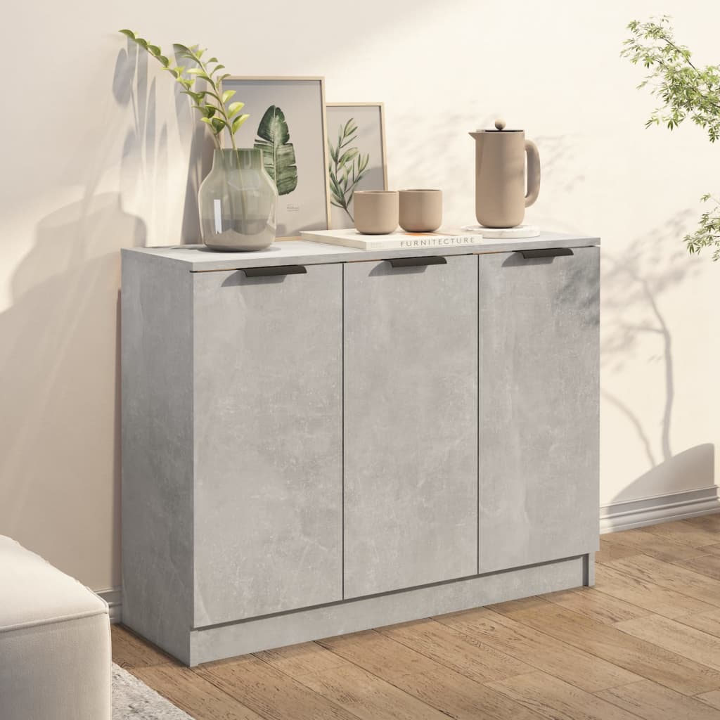 Sideboard Concrete Grey 90.5x30x70 cm Engineered Wood