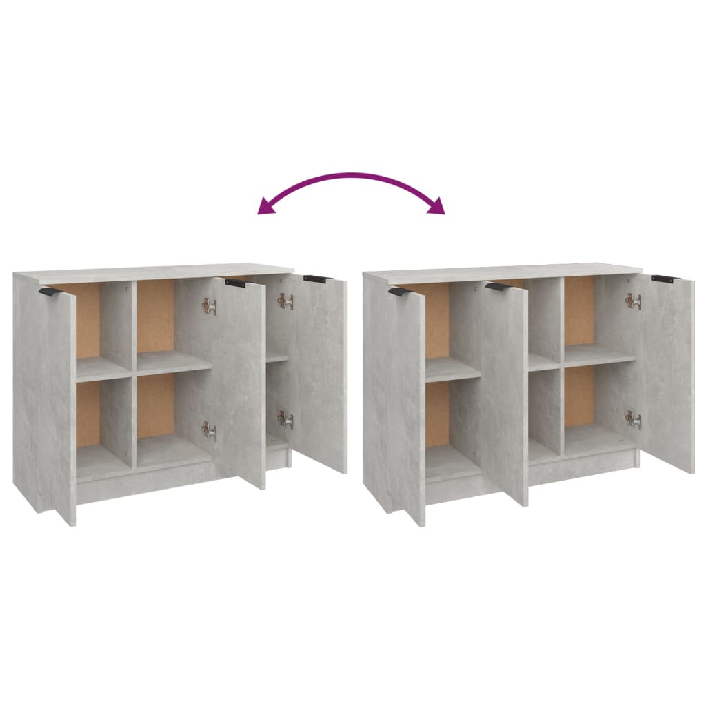 Sideboard Concrete Grey 90.5x30x70 cm Engineered Wood