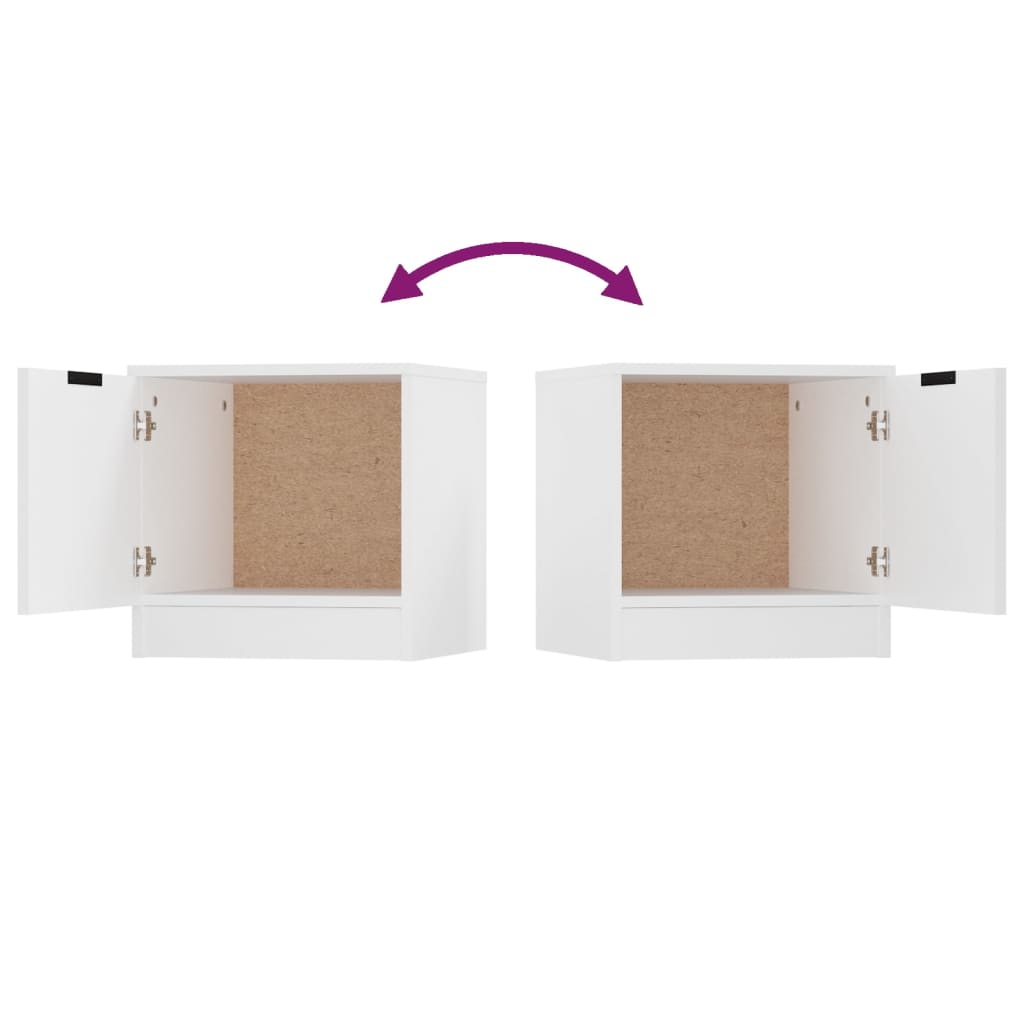 811196 vidaXL Bedside Cabinet White 40x39x40 cm