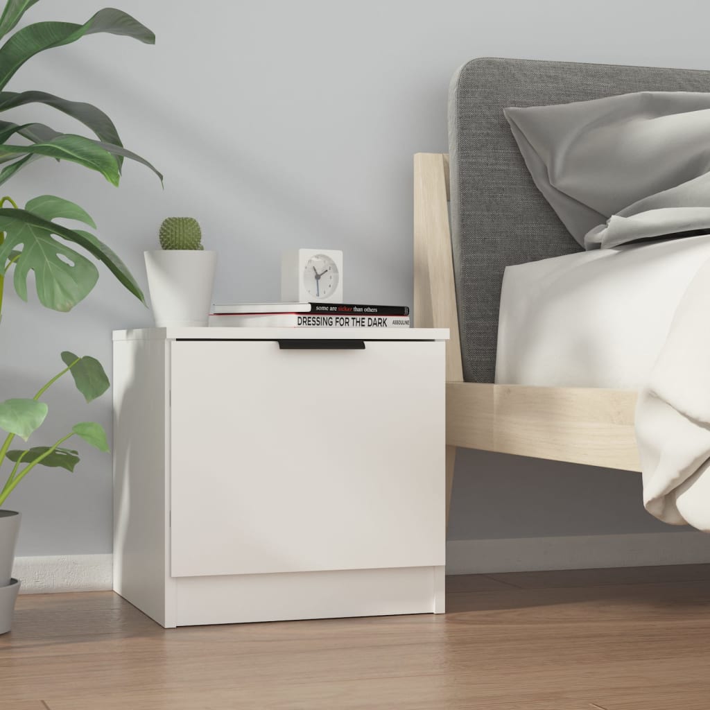 811196 vidaXL Bedside Cabinet White 40x39x40 cm