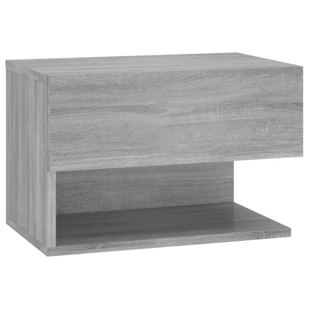 816949 vidaXL Wall-mounted Bedside Cabinets 2 pcs Grey Sonoma