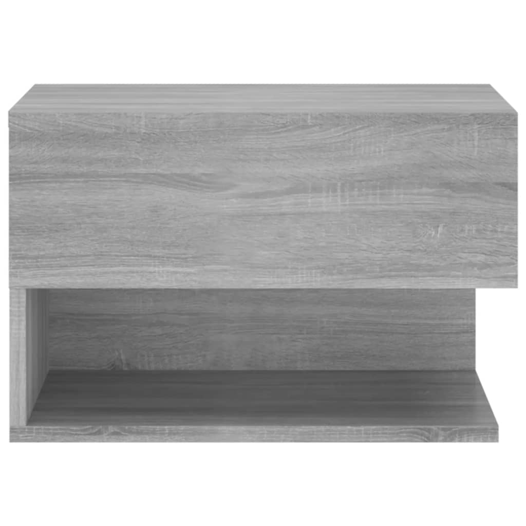 816949 vidaXL Wall-mounted Bedside Cabinets 2 pcs Grey Sonoma