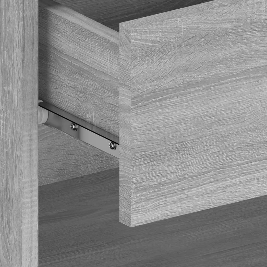 816949 vidaXL Wall-mounted Bedside Cabinets 2 pcs Grey Sonoma