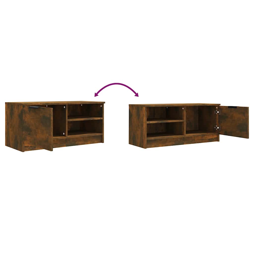 2 Piece TV Cabinet Set Smoked Oak 80x35x36,5 cm Engineered Wood