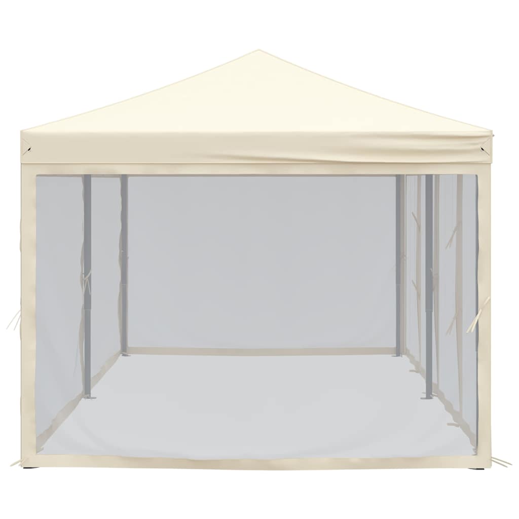Folding Party Tent with Sidewalls Cream 3x6 m