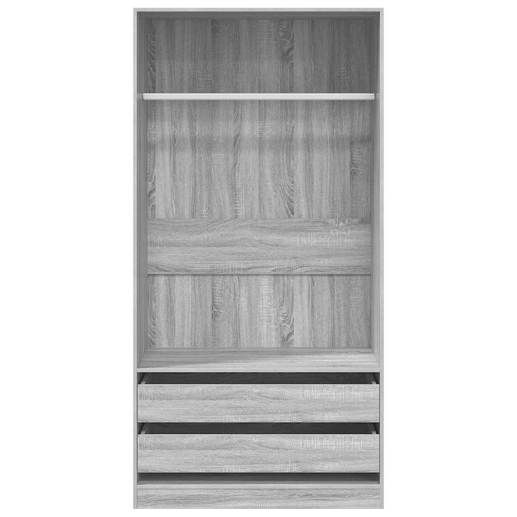 Wardrobe Grey Sonoma 100x50x200 cm Engineered Wood