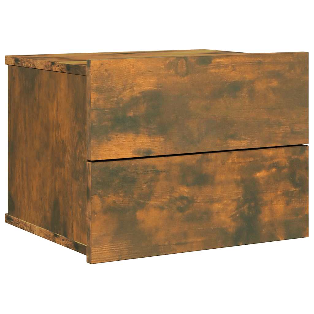 Bedside Cabinet Smoked Oak 40x30x30 cm Engineered Wood
