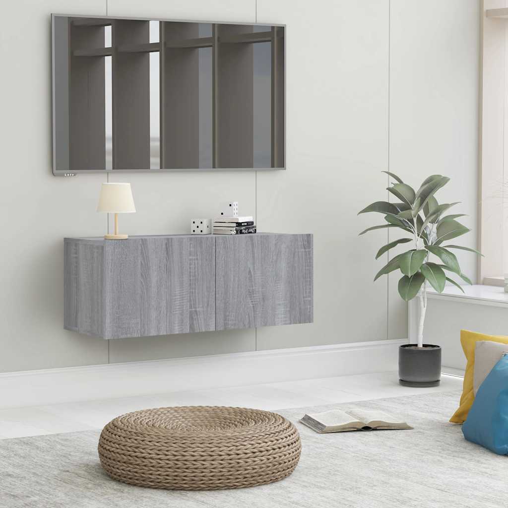 TV Cabinet Grey Sonoma 80x30x30 cm Engineered Wood