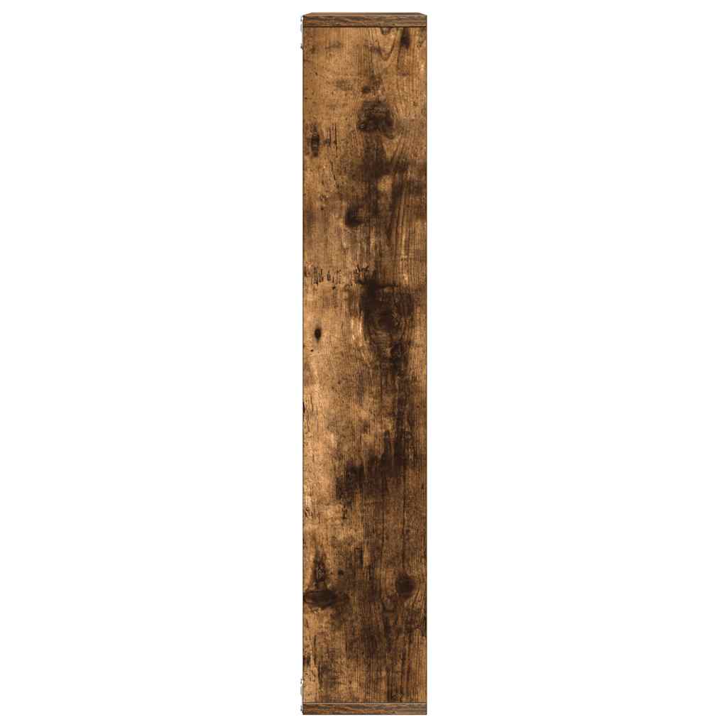 Wall Shelf Smoked Oak 36x16x90 cm Engineered Wood