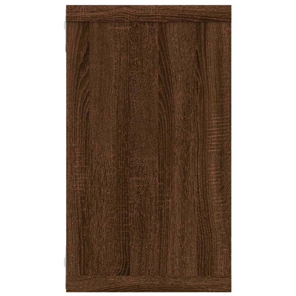 Wall Cube Shelves 4 pcs Brown Oak 80x15x26.5 cm Engineered Wood