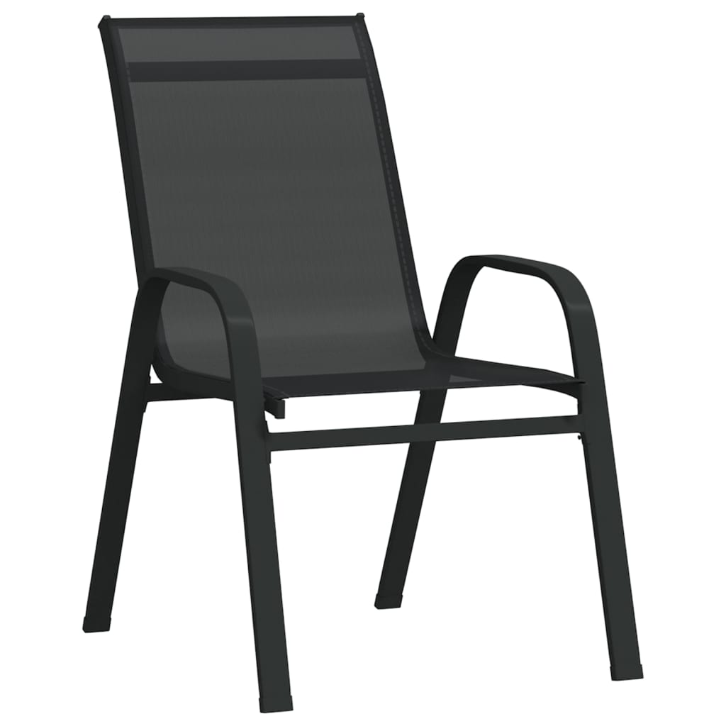 7 Piece Garden Dining Set Black