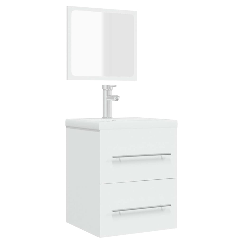Bathroom Cabinet with Mirror White 41x38.5x48 cm
