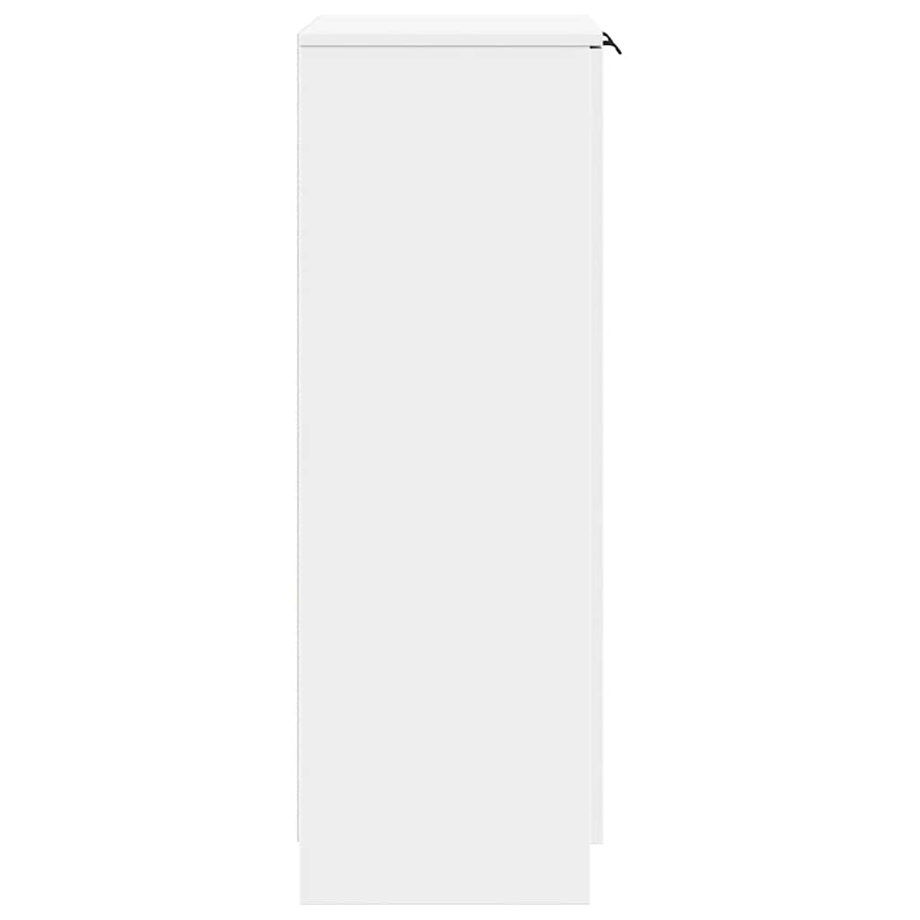 Shoe Cabinet White 59x35x100.5 cm Engineered Wood