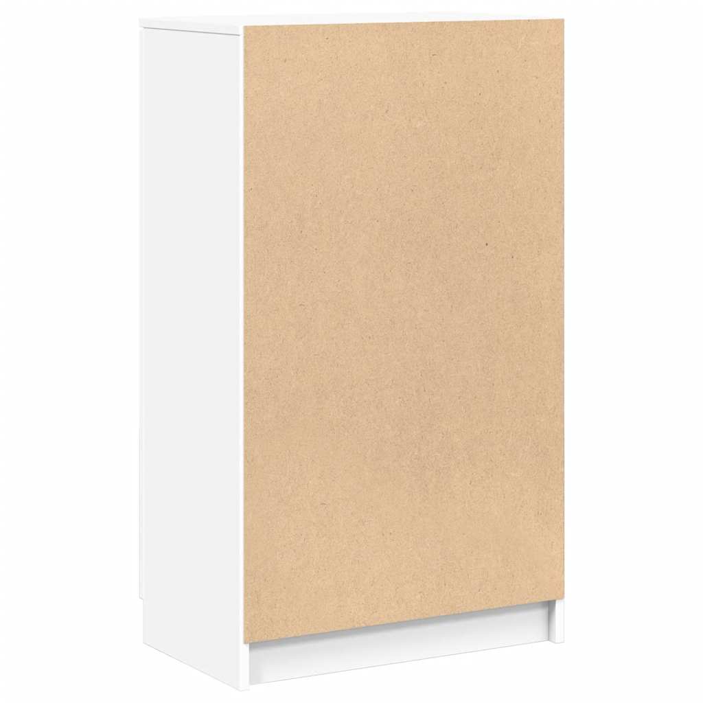 Shoe Cabinet White 59x35x100.5 cm Engineered Wood