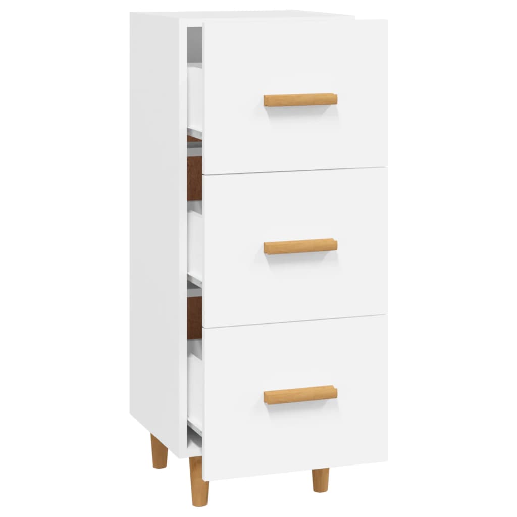 Sideboard White 34.5x34x90 cm Engineered Wood