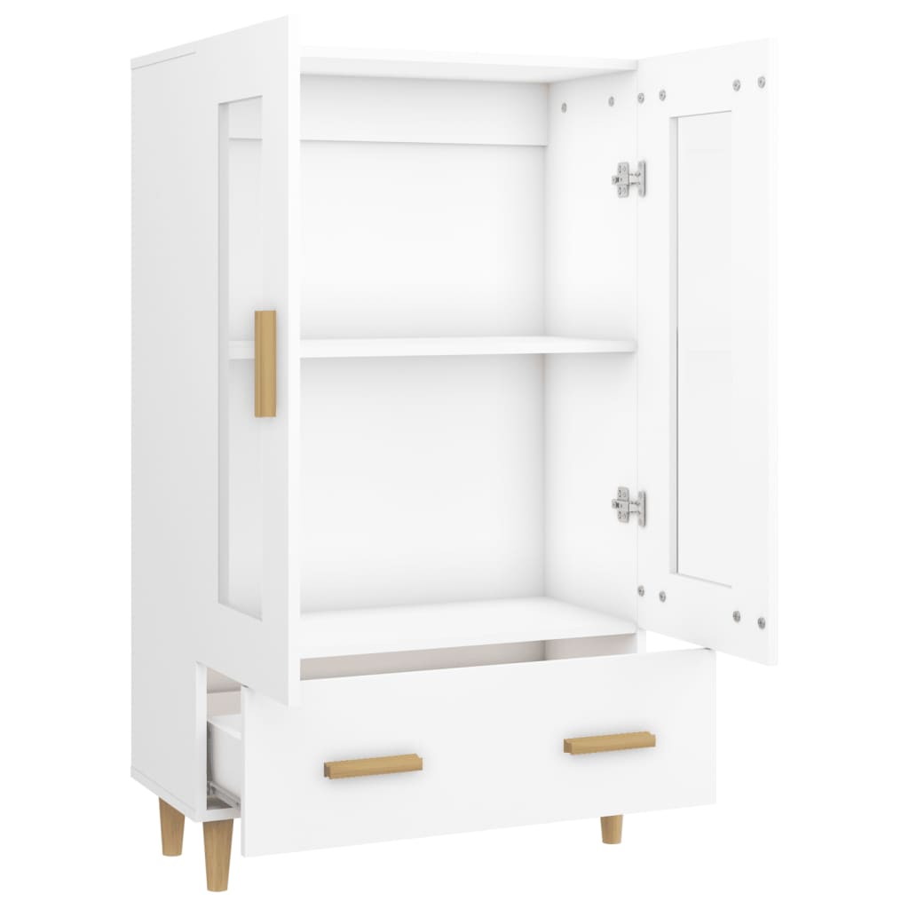 Highboard White 70x31x115 cm Engineered Wood