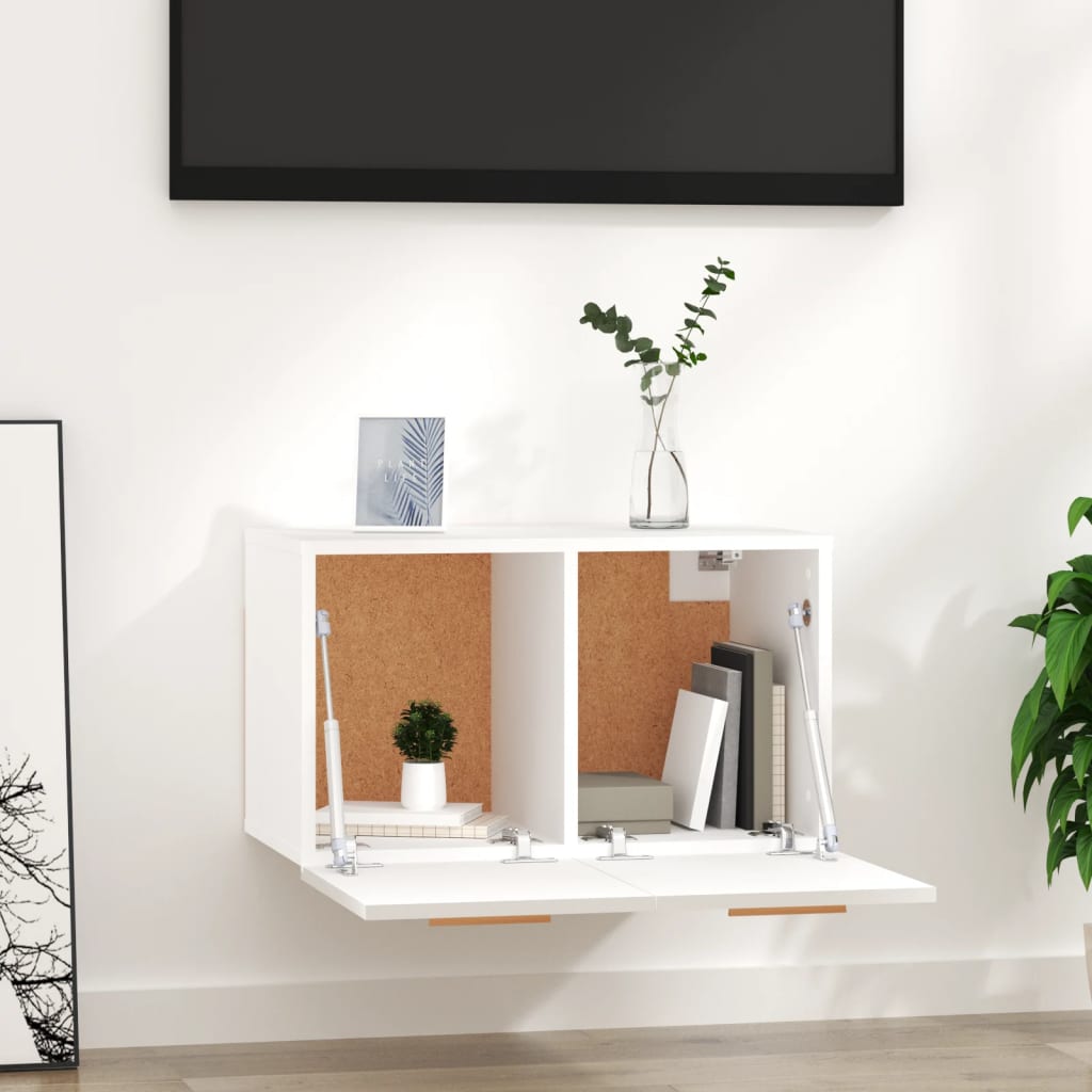 Wall Cabinet White 60x36.5x35 cm Engineered Wood