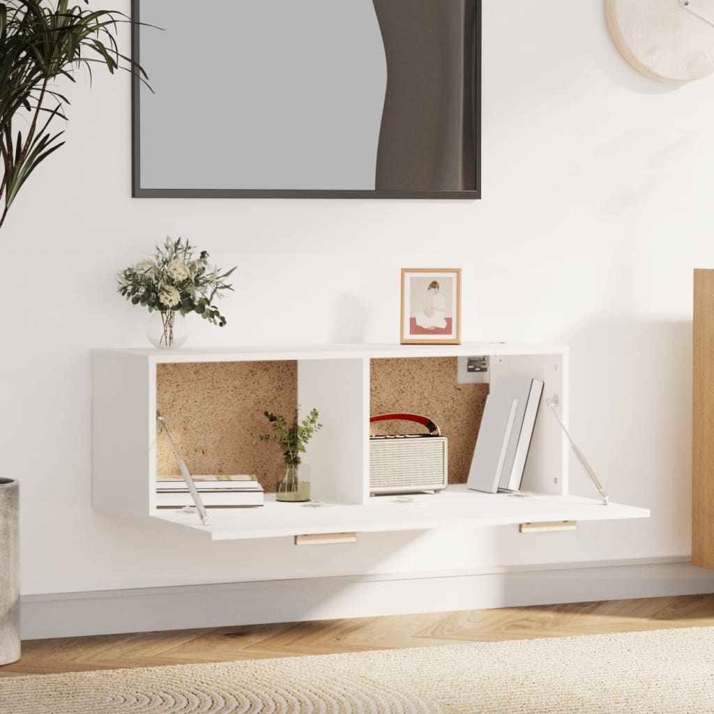 Wall Cabinet White 100x36.5x35 cm Engineered Wood