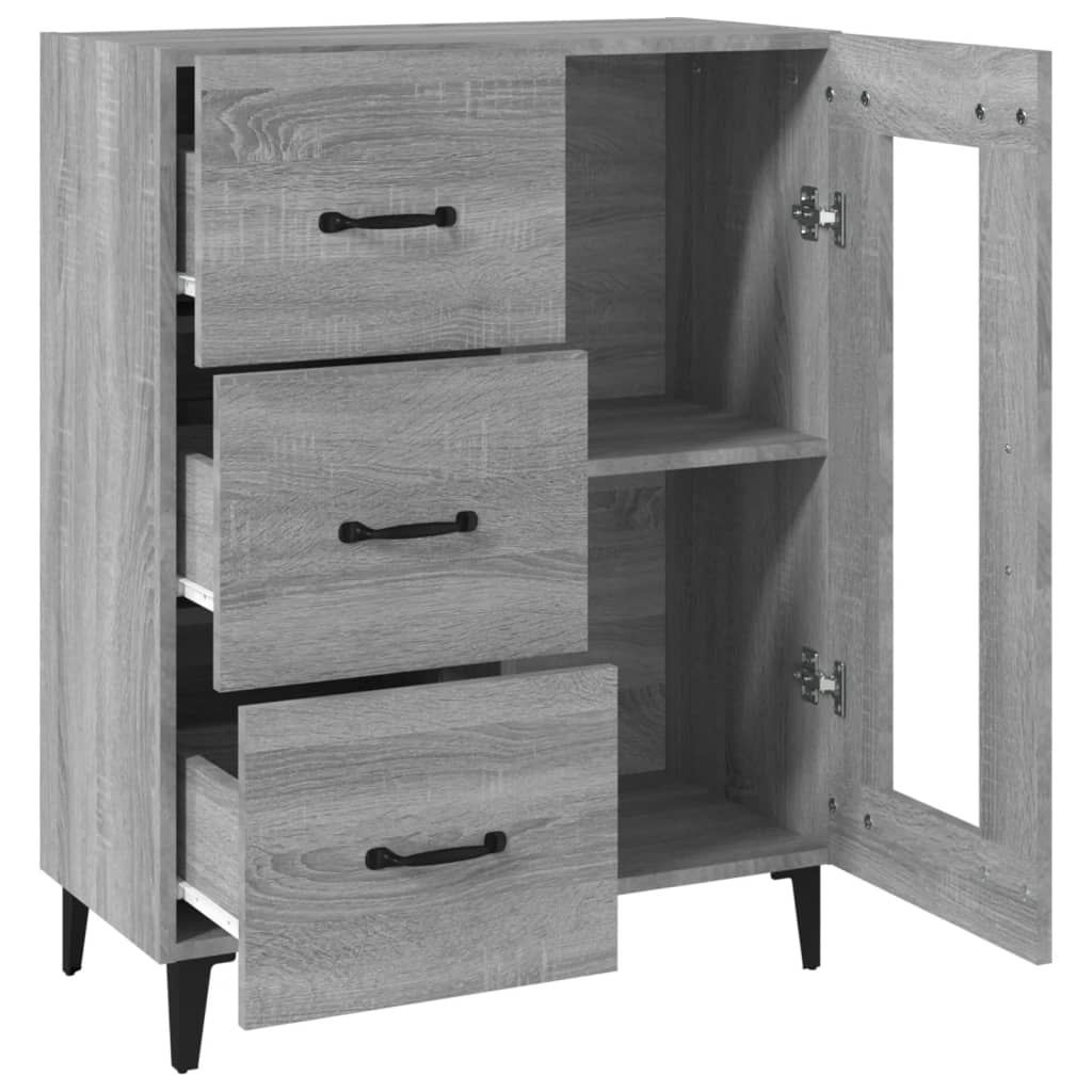 Sideboard Grey Sonoma 69.5x34x90 cm Engineered Wood