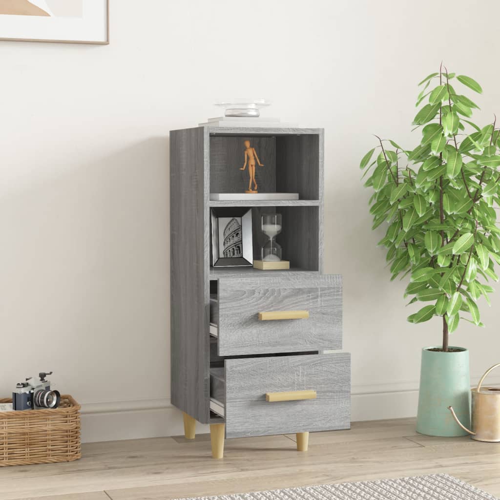 Sideboard Grey Sonoma 34.5x34x90 cm Engineered Wood