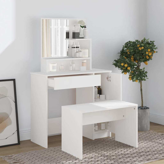 Dressing Table Set White 86,5x35x136 cm