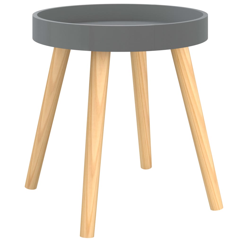 Side Table | Grey | Engineered Wood and Solid Pine | Small | Durable