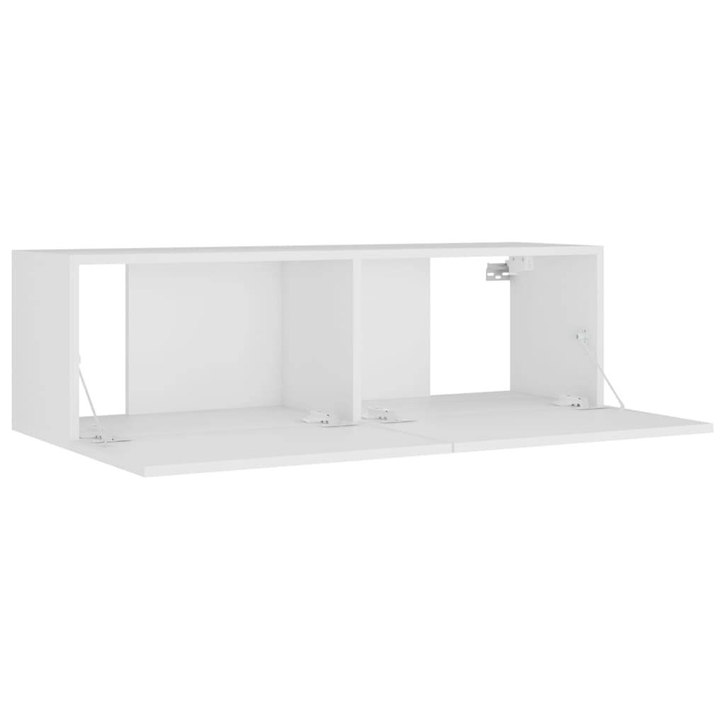 8 Piece TV Cabinet Set White Engineered Wood