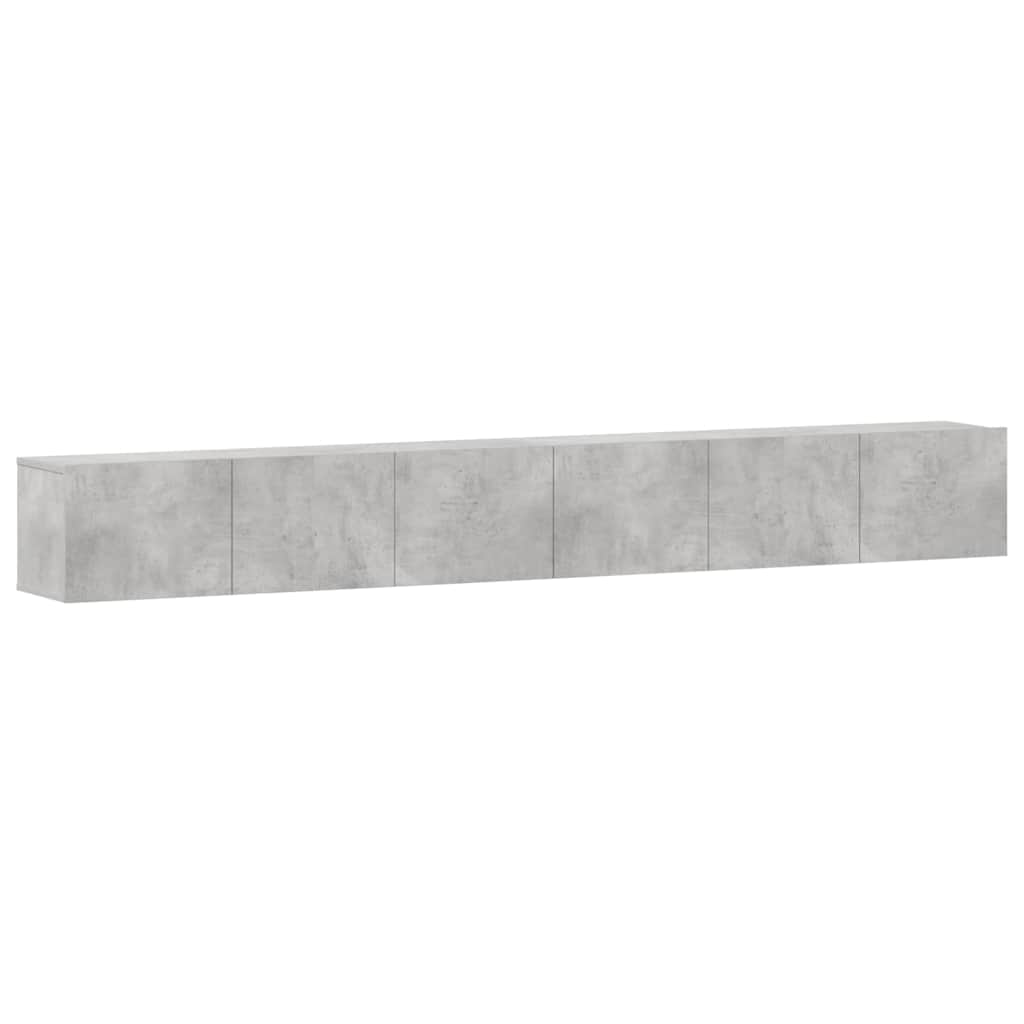 3 Piece TV Cabinet Set Concrete Grey Engineered Wood