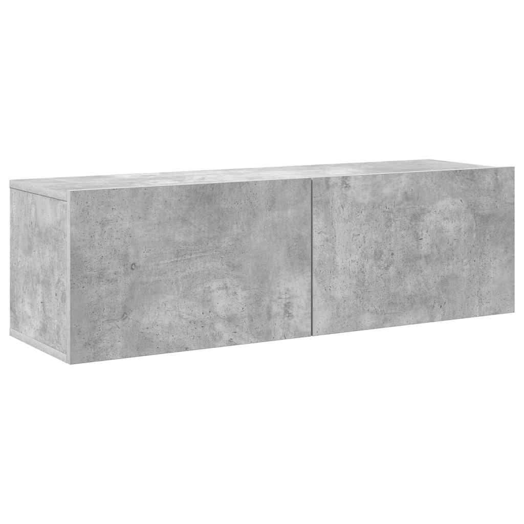7 Piece TV Cabinet Set Concrete Grey Engineered Wood