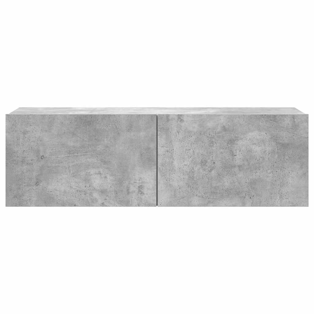 7 Piece TV Cabinet Set Concrete Grey Engineered Wood