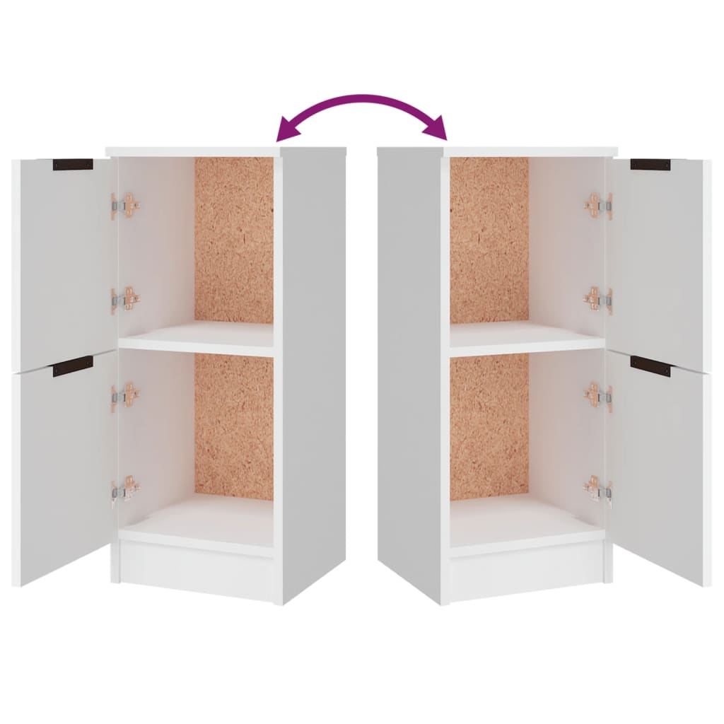Sideboards 3 pcs White Engineered Wood