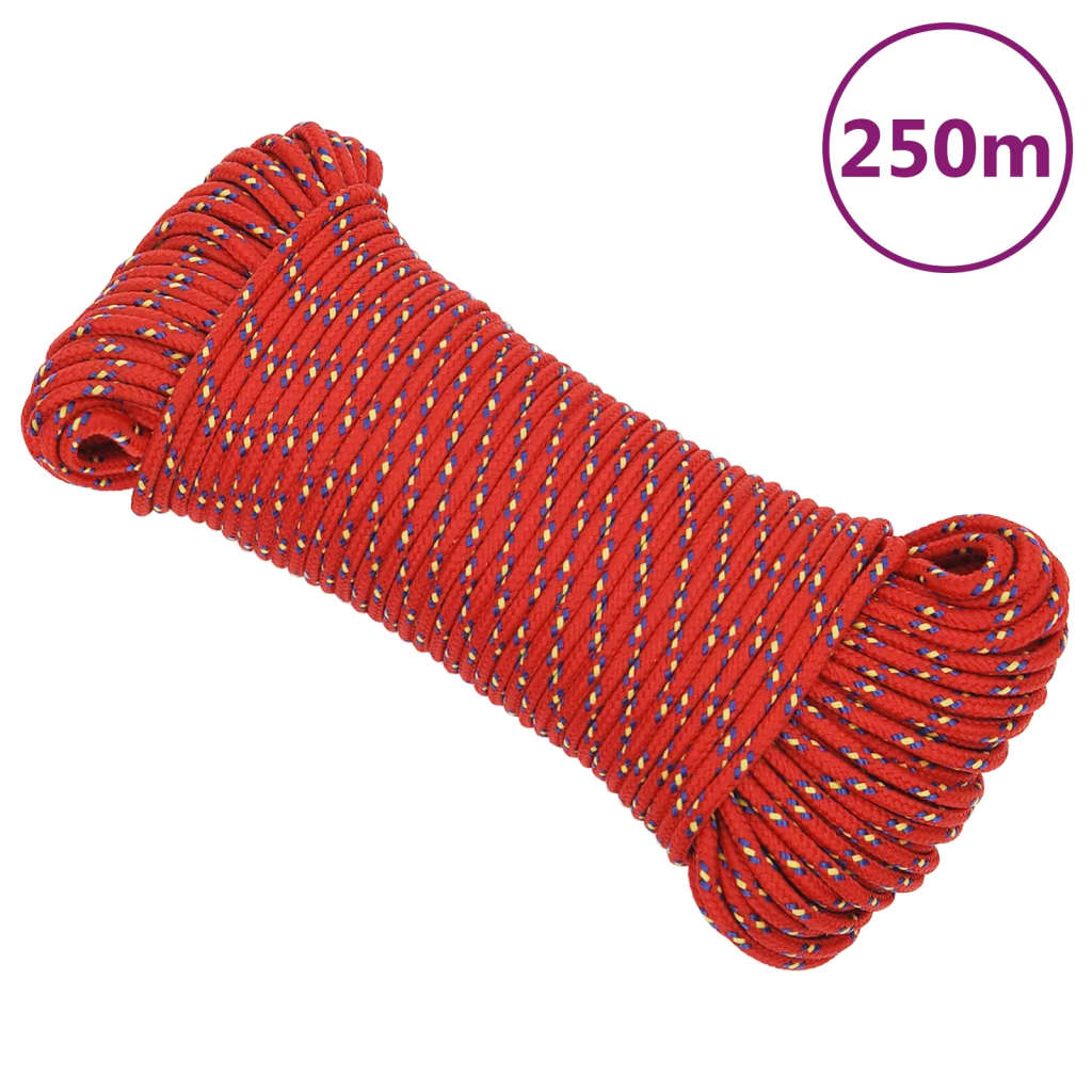 Boat Rope Red 4 mm 250 m Polypropylene
