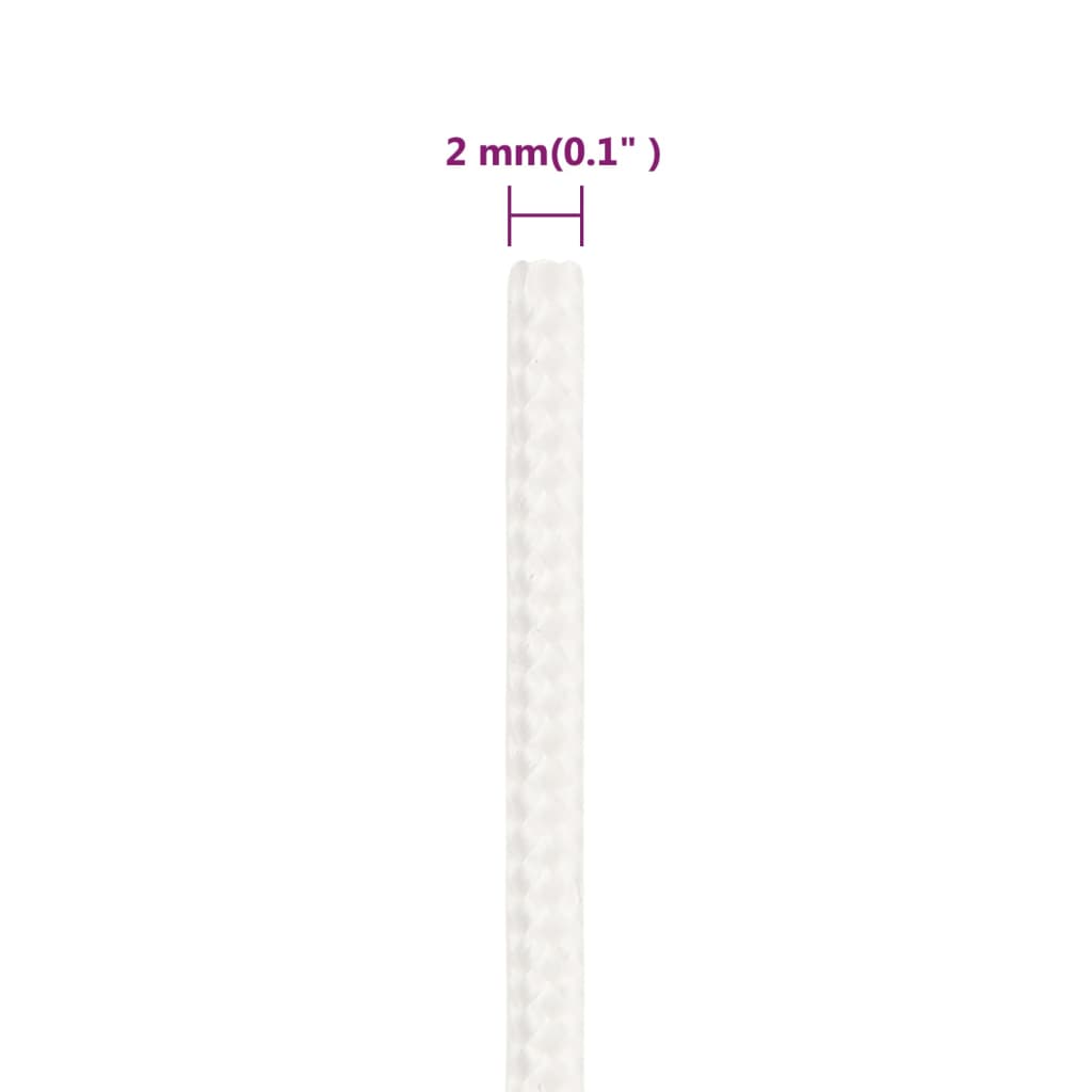 Boat Rope Full White 2 mm 250 m Polypropylene