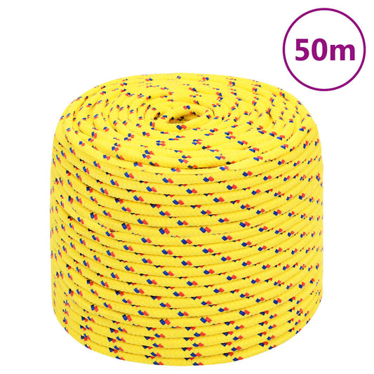 Boat Rope Yellow 10 mm 50 m Polypropylene