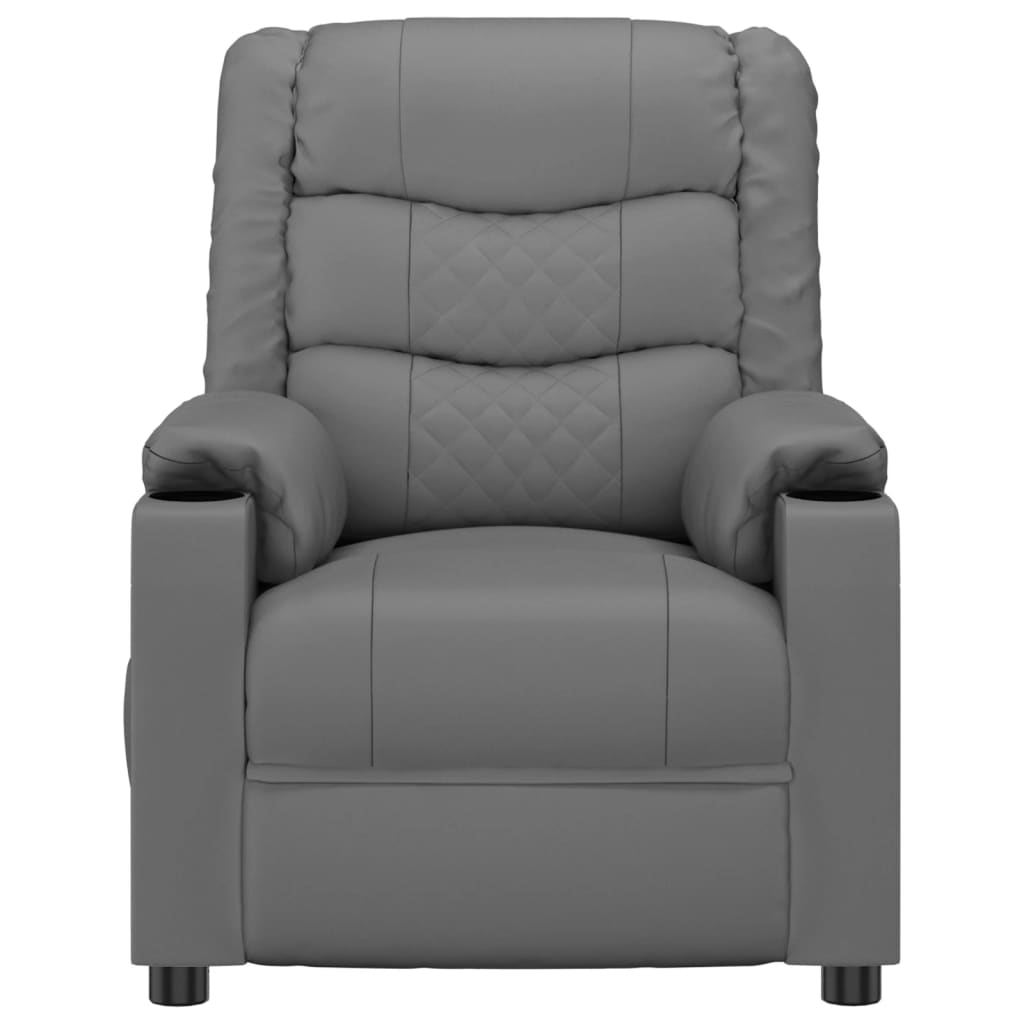 Massage Chair Grey Faux Leather