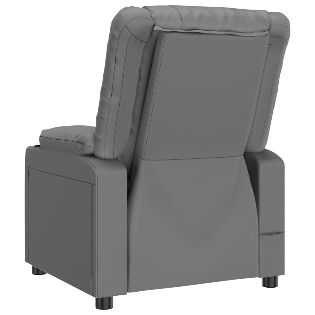 Massage Chair Grey Faux Leather