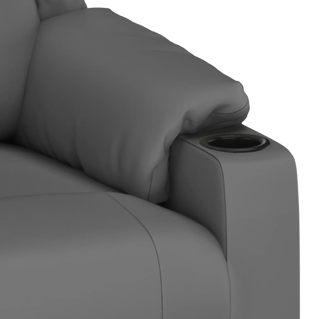 Massage Chair Grey Faux Leather