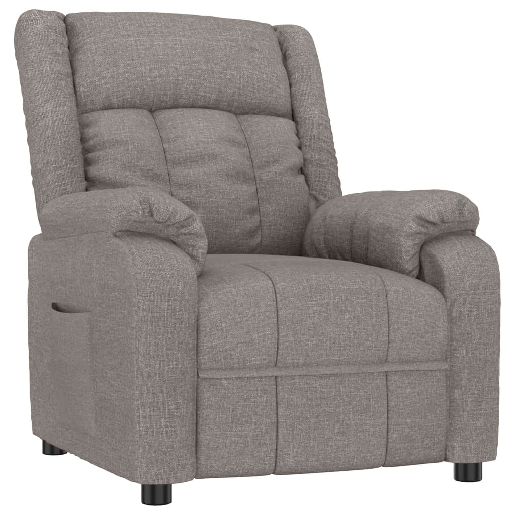 Recliner Chair Taupe Fabric