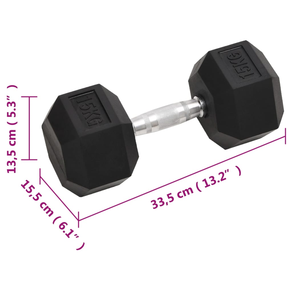 Dumbbells 2 pcs 15 kg Total Cast Iron