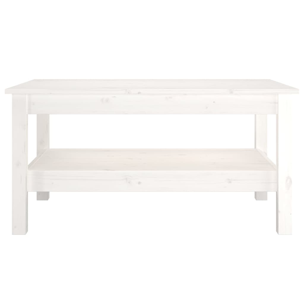 Coffee Table White 80x50x40 cm Solid Wood Pine