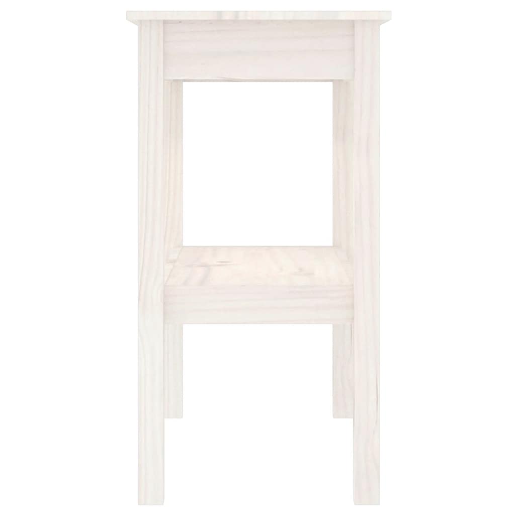 Console Table White 80x40x75 cm Solid Wood Pine