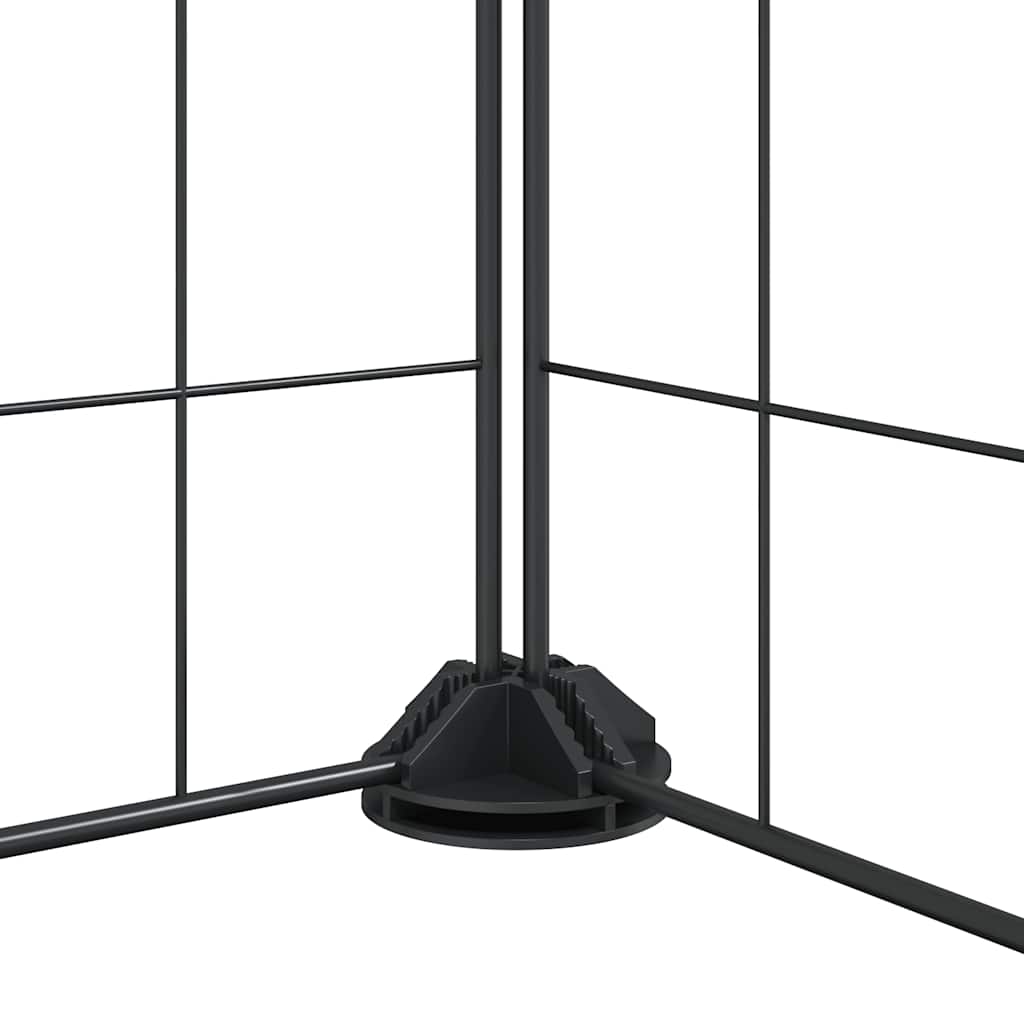 36-Panel Pet Cage with Door Black 315x315x35 cm Steel
