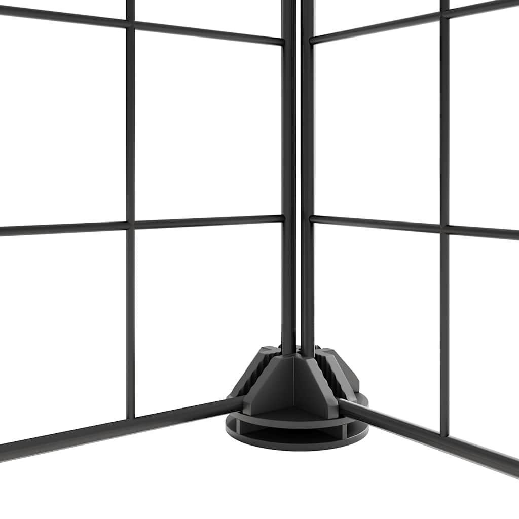 8-Panel Pet Cage Black 35x35x70 cm Steel