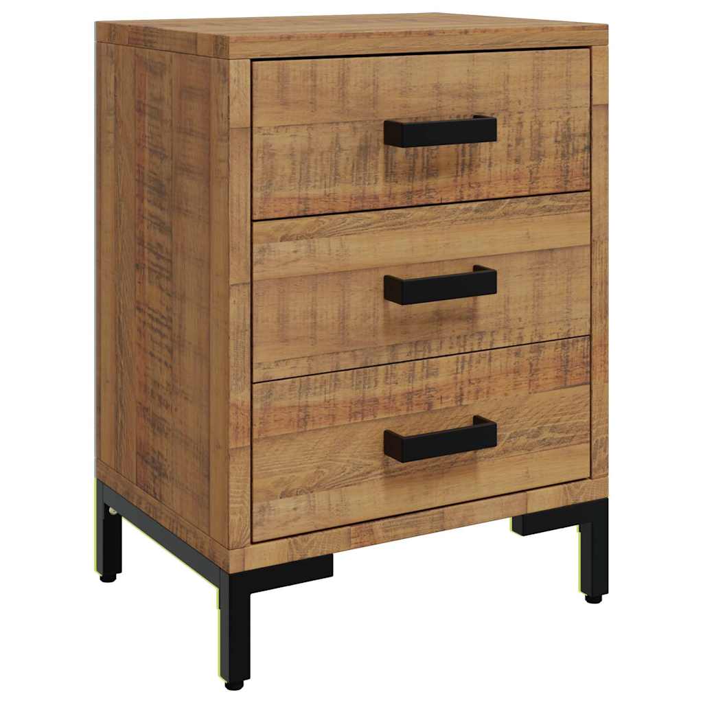 349913 vidaXL Bedside Cabinet Brown 40x30x55 cm Solid Pinewood