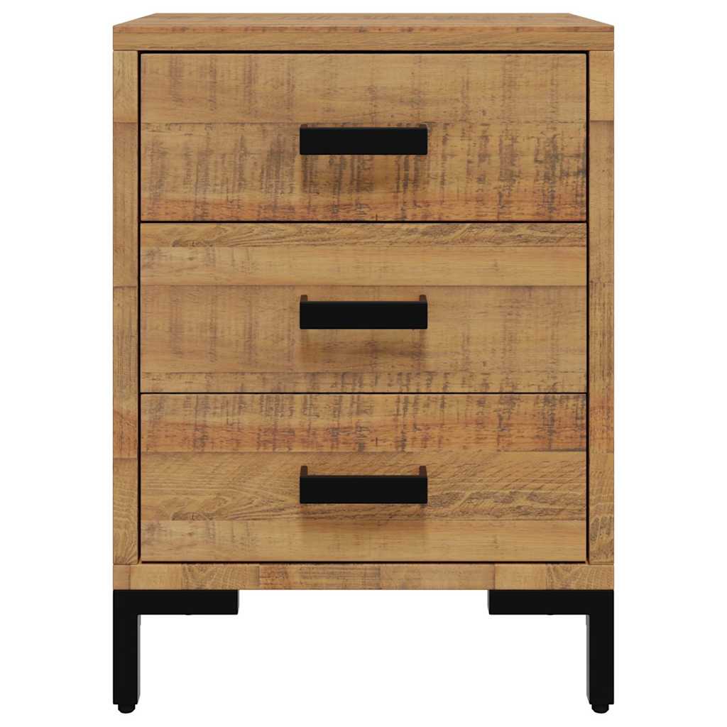 349913 vidaXL Bedside Cabinet Brown 40x30x55 cm Solid Pinewood