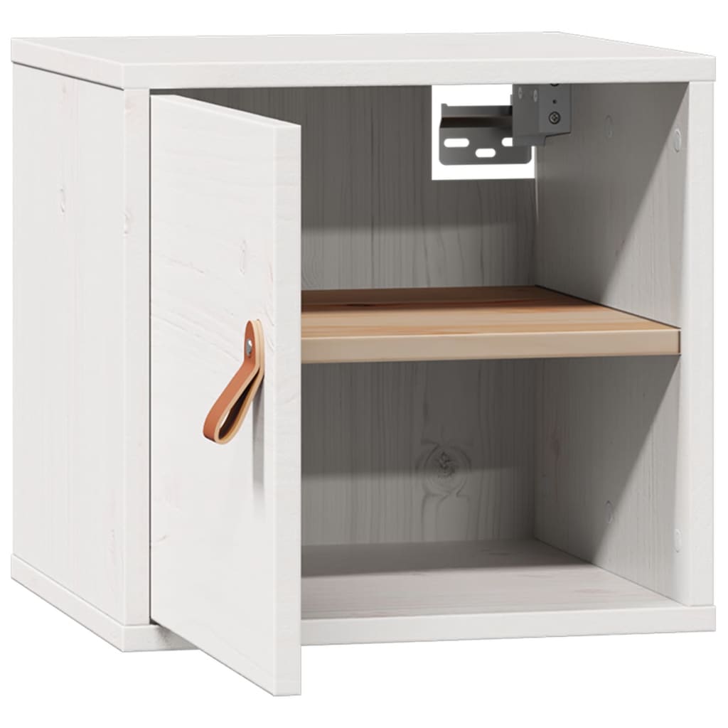 Wall Cabinet White 31.5x30x30 cm Solid Wood Pine